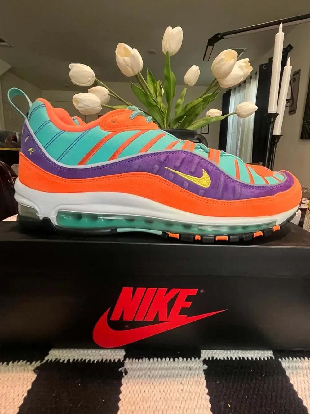 Nike Air Max 98 QS 'Cone' (Tour Yellow/Hyper Grape)